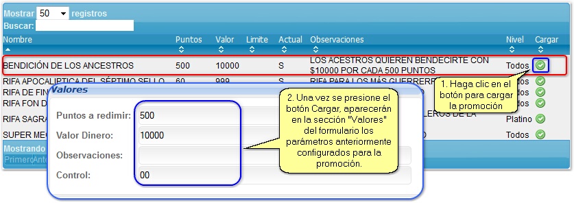 CargaValoresPromocion