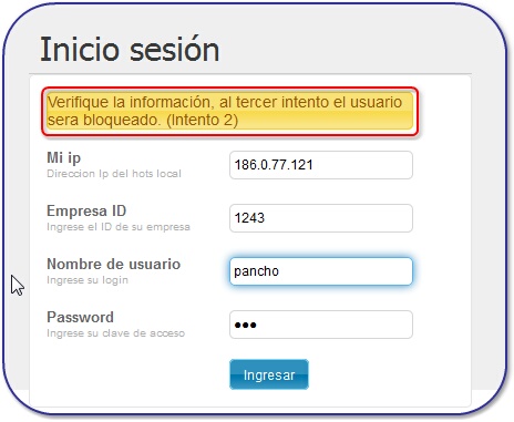 InicioSesionFallido