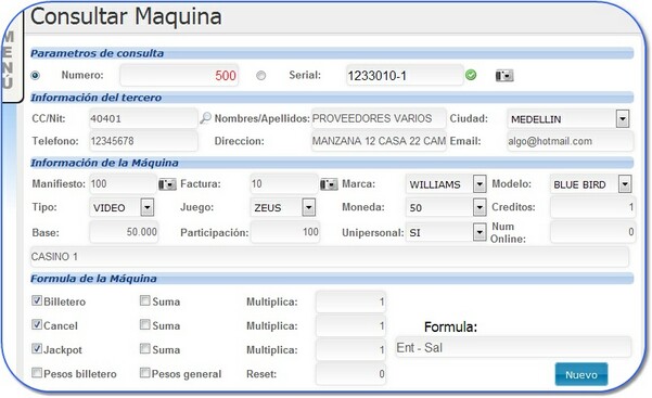PantallaConsultarMaquina