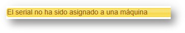 SerialNoAsignado